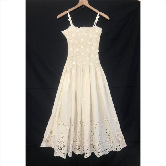 Free People Daphne Midi Dress in Tea Combo - XS - NWT - Picture 6 of 11